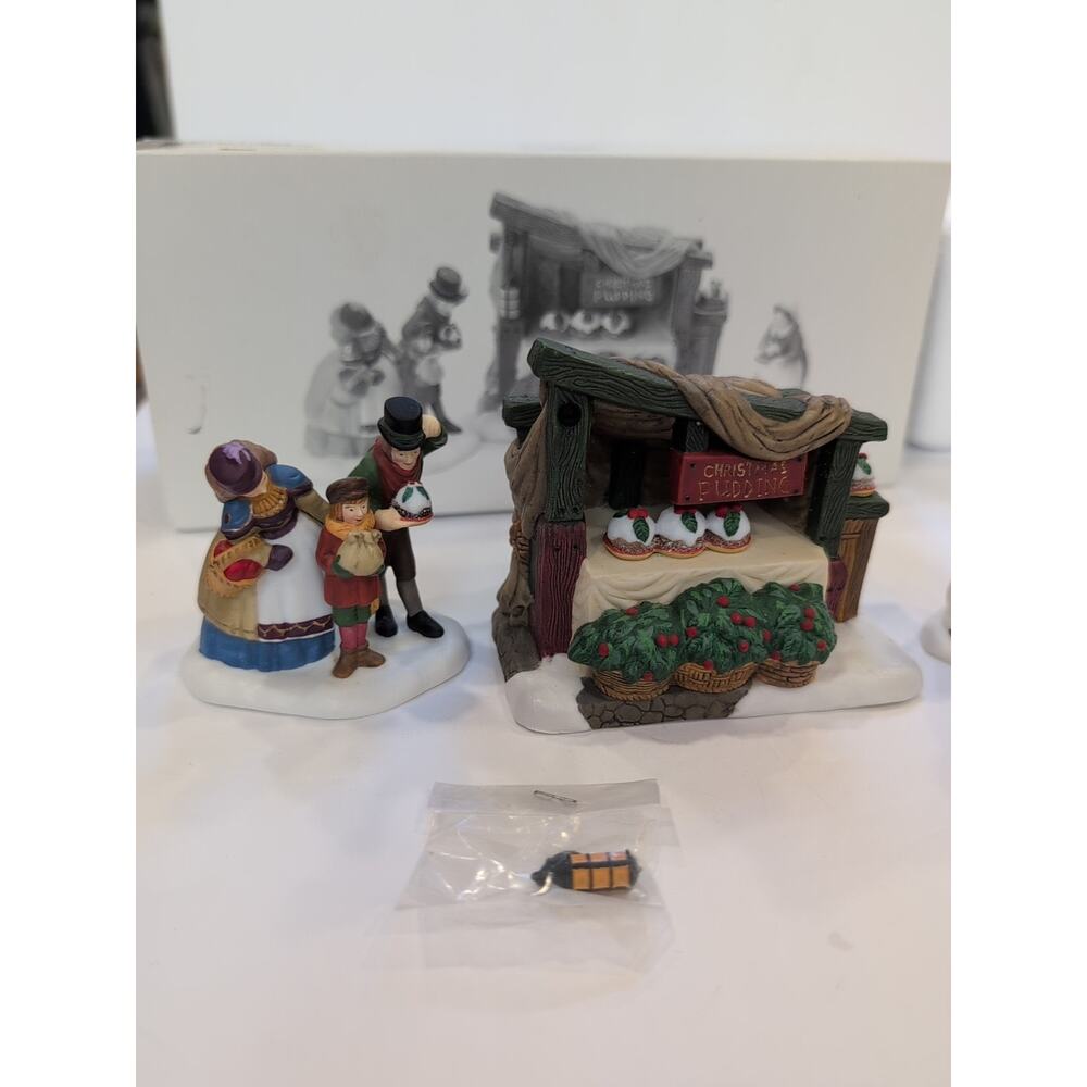 DEPT. 56 Heritage Village CHRISTMAS PUDDING COSTERMONGER Set of 3 #58408